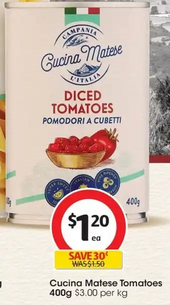 Coles Cucina Matese Tomatoes 400g offer