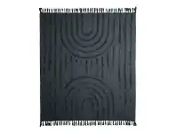 LivingStyles Zen Cotton Throw, 130x160cm, Charcoal offer