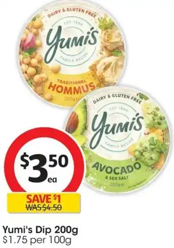 Coles Yumi's Dip 200g offer
