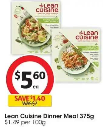 Coles Lean Cuisine Dinner Meal 375g offer