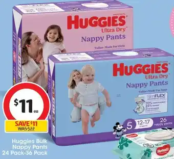 Coles Huggies Bulk Nappy Pants 24 Pack-36 Pack offer