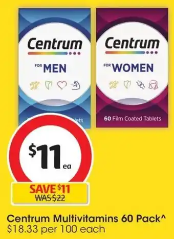 Coles Centrum Multivitamins 60 Pack offer