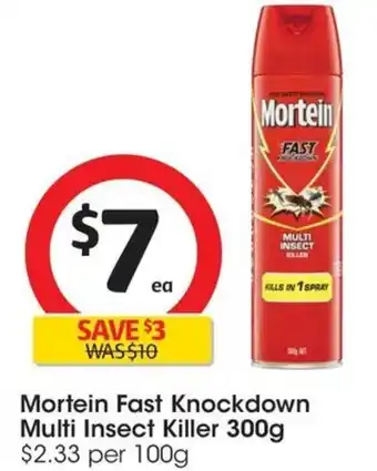 Coles Mortein Fast Knockdown Multi Insect Killer 300g offer
