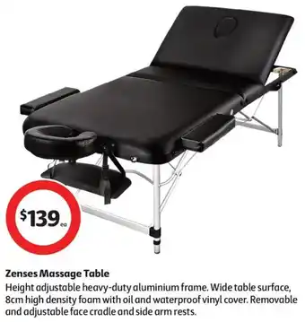 Coles Zenses Massage Table offer