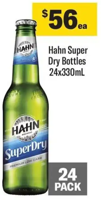 Coles Hahn Super Dry Bottles 24x330mL offer