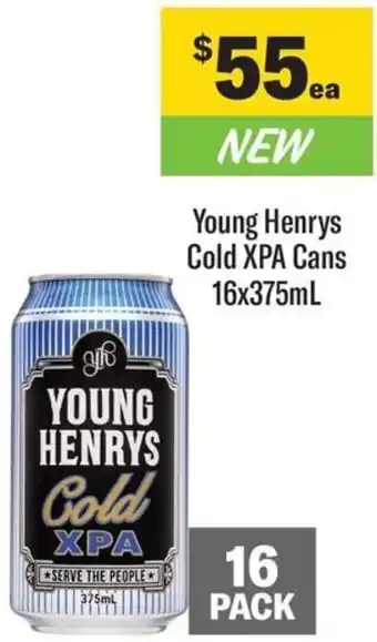 Young Henrys Cold XPA Cans 16x375mL