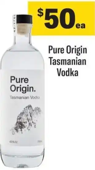 Coles Pure Origin Tasmanian Vodka offer