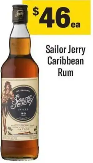 Coles Sailor Jerry Caribbean Rum offer