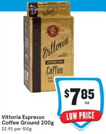 IGA Vittoria Espresso Coffee Ground 200g offer