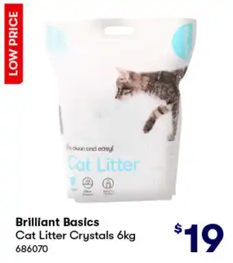 BIG W Brilliant Basics Cat Litter Crystals 6kg offer