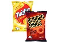 Coles Twisties, Burger Rings or Cheetos Snacks 80g-90g offer