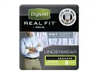 Chemist Discount Centre Depend Real Fit Men L 8 Pack offer