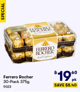 BIG W Ferrero Rocher 30-Pack 375g offer