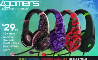 BIG W 4Gamers Gaming Headsets offer