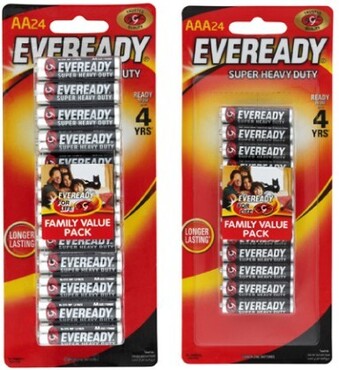 BIG W Eveready 24-Pack Super Heavy Duty AA or AAA Batteries offer