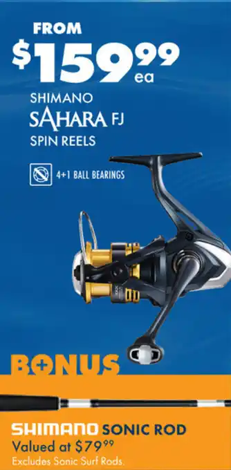 SHIMANO SAHARA FJ SPIN REELS