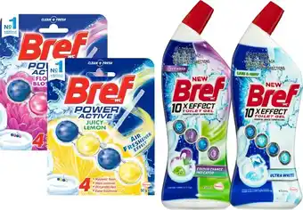 BIG W Bref 10x Effect Liquid Gel Toilet Cleaners 450mL or Power Action Toilet Cleaner Blocks 50g offer