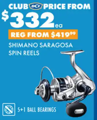 BCF SHIMANO SARAGOSA SPIN REELS offer