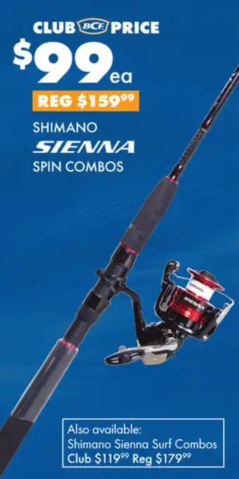 BCF SHIMANO SIENNA SPIN COMBOS offer