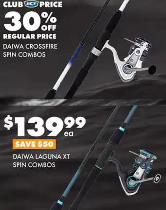 BCF DAIWA LAGUNA XT SPIN COMBOS offer