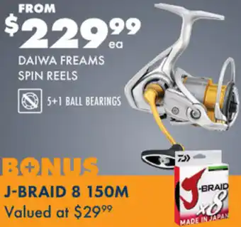 BCF DAIWA FREAMS SPIN REELS offer