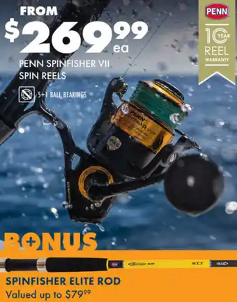 BCF PENN SPINFISHER VII SPIN REELS offer