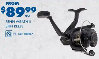 BCF PENN WRATH II SPIN REELS offer