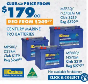 BCF CENTURY MARINE PRO BATTERIES offer