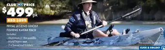 BCF PRYML LEGEND GHOST FISHING KAYAK PACK offer