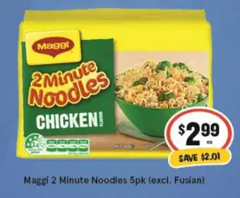 IGA Maggi 2 Minute Noodles 5pk offer