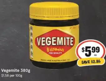 IGA Vegemite 380g offer