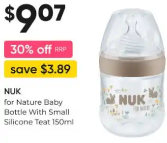 Healthy Life NUK for Nature Baby Bottle With Small Silicone Teat 150ml offer