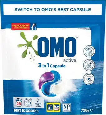Woolworths NEW Omo Triple Caps Pk 28 offer
