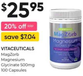 VITACEUTICALS MagZorb Glycinate 500mg 100 Capsules