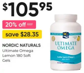 Healthy Life NORDIC NATURALS Ultimate Omega Lemon 180 Soft Gels offer