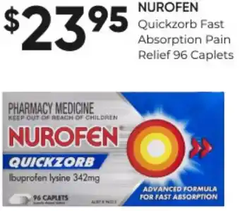 NUROFEN Quickzorb Fast Absorption Pain Relief 96 Caplets