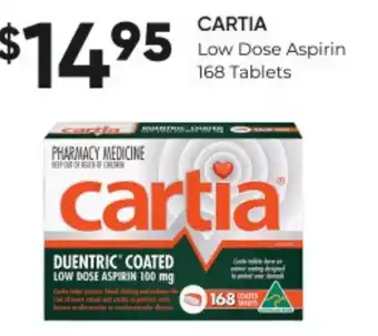 CARTIA Low Dose Aspirin 168 Tablets