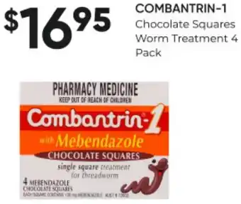Healthy Life COMBANTRIN-1 Chocolate Squares Worm Treatment 4 Pack offer