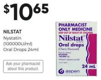 NILSTAT Nystatin (100000U/ml) Oral Drops 24ml