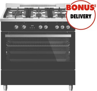 The Good Guys Omega 90cm Dual Fuel Upright Cooker offer