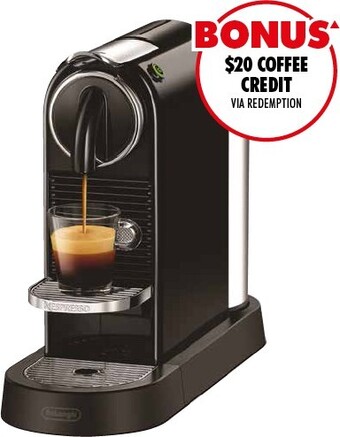 The Good Guys Nespresso DeLonghi Citiz Solo Capsule Machine offer