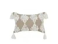 LivingStyles Hamilton Cotton Lumbar Cushion, Sandstone offer