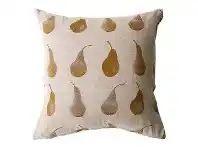 Abby Pear Feather Filled Cotton Scatter Cushion, Mustard