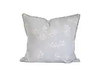LivingStyles Olive Grove Feather Filled Euro Cushion, Ice Blue offer