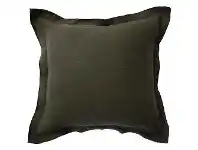 LivingStyles Louisa Feather Filled French Linen Frill Scatter Cushion, Olive offer