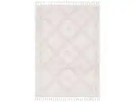 LivingStyles Saffron Jamila Fringed Shag Rug, 170x120cm, Pink offer