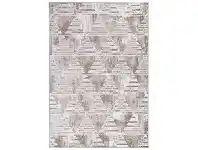 LivingStyles Kimberley Meandering Triangles Modern Rug, 230x160cm, Latte offer