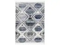 LivingStyles Mansour No.04 Modern Rug, 330x240cm, Blue / Grey offer