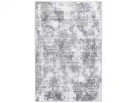 LivingStyles Kimberley Meandering Triangles Modern Rug, 330x240cm, Silver offer