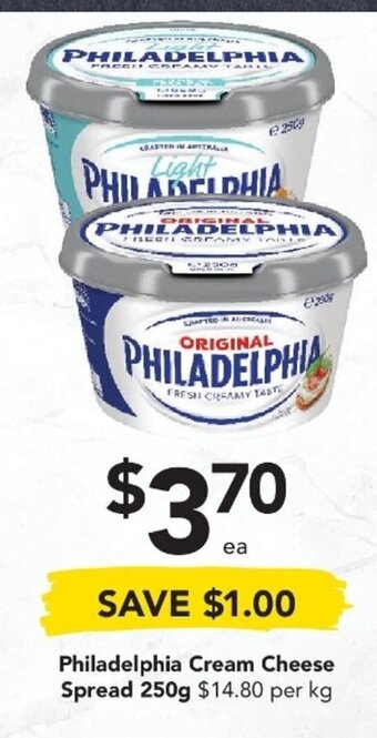 Drakes Philadelphia Cream Cheese Spread 250g offer